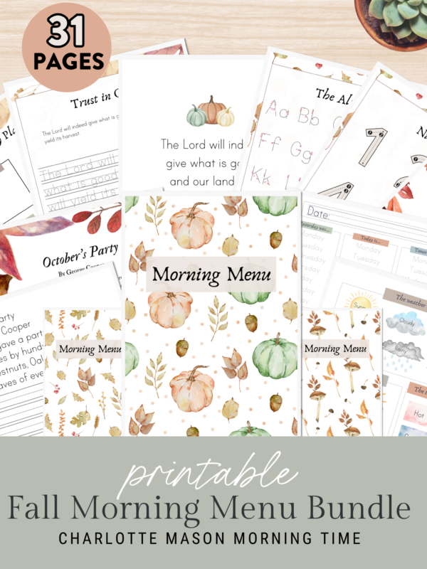 Fall Morning Menu Pages