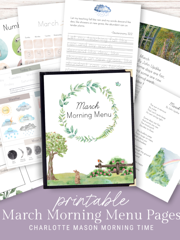 March Morning Menu Pages - Elementary