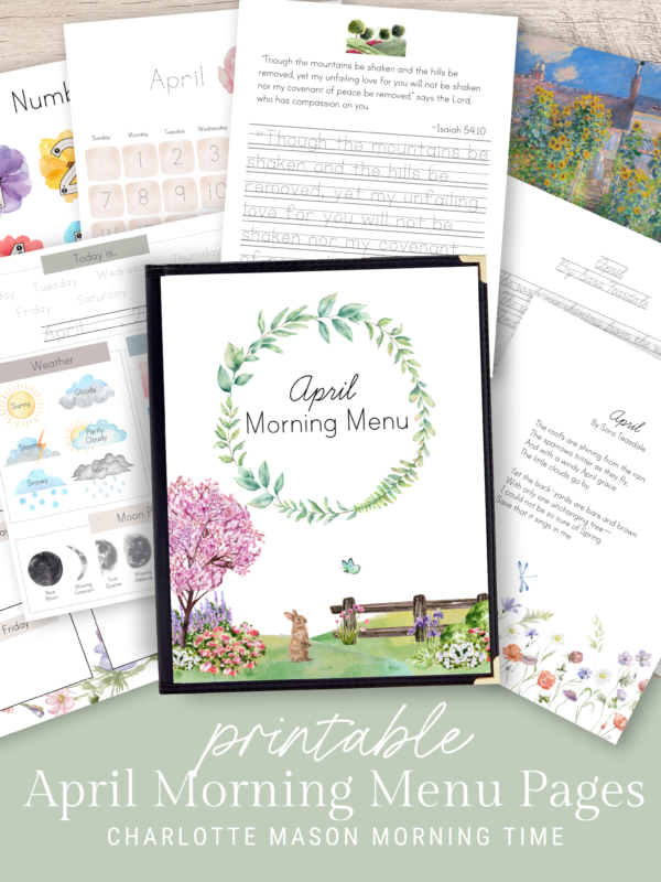 April Morning Menu Pages - Elementary