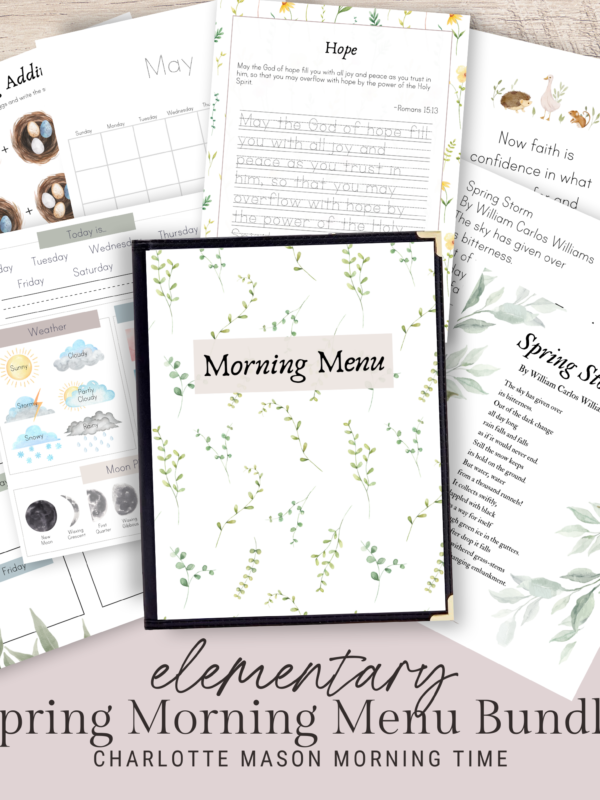 Spring Morning Menu Pages