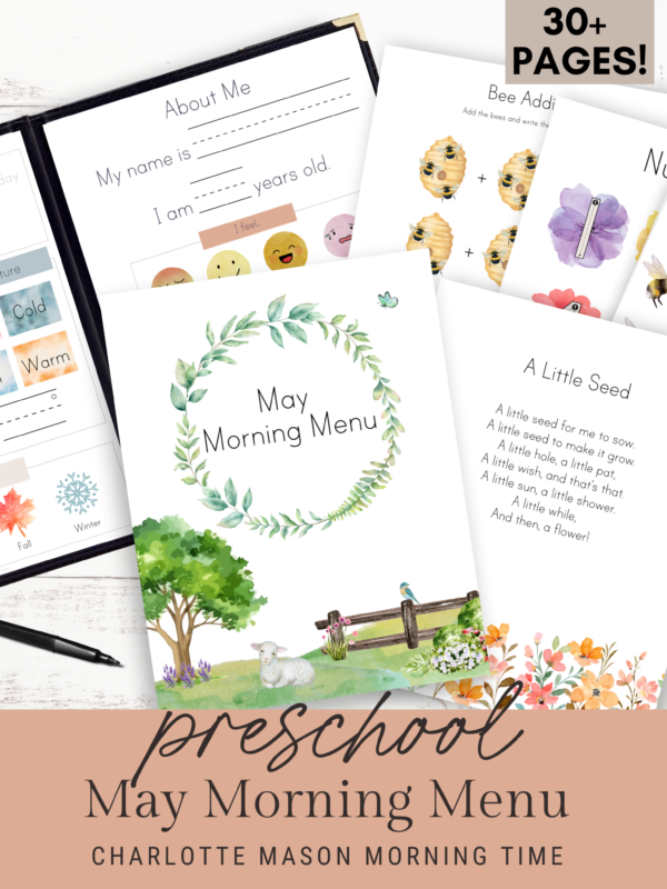 May Morning Menu Pages - Preschool