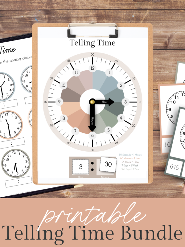 Telling Time Homeschool Clock Printable