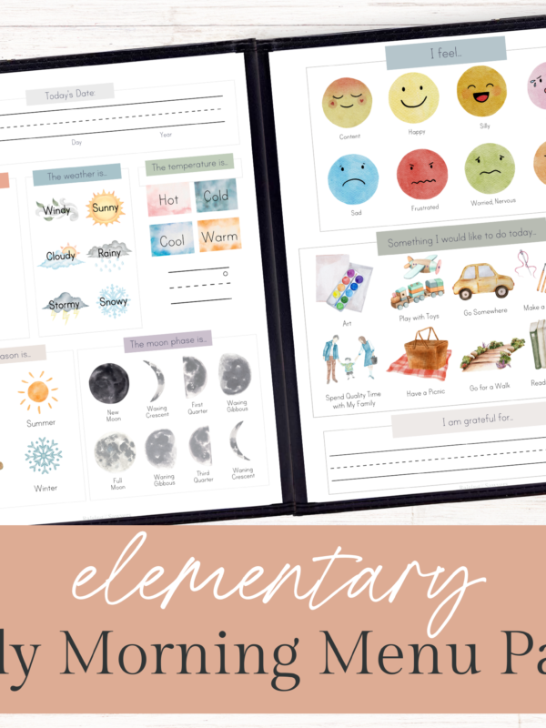 Daily Morning Menu Pages