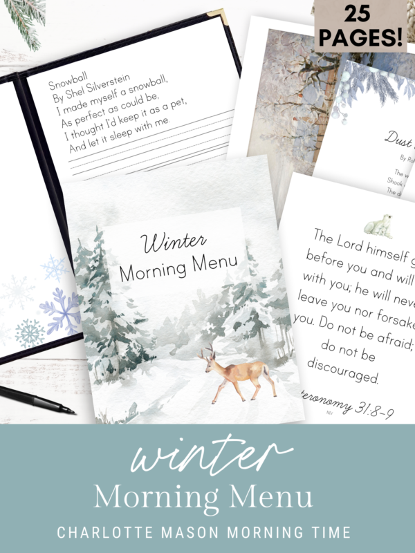 Winter Morning Menu | Winter Morning Time Homeschool